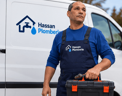 Hassan devant son camion d’intervention